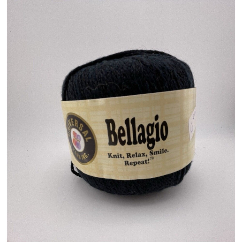 Universal Yarn Belliago Black Cotton Poly Made In Turkey #845